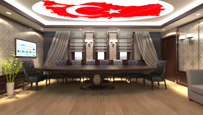 TOPLANTI SALONU ÇALIŞMASI İÇ MEKAN